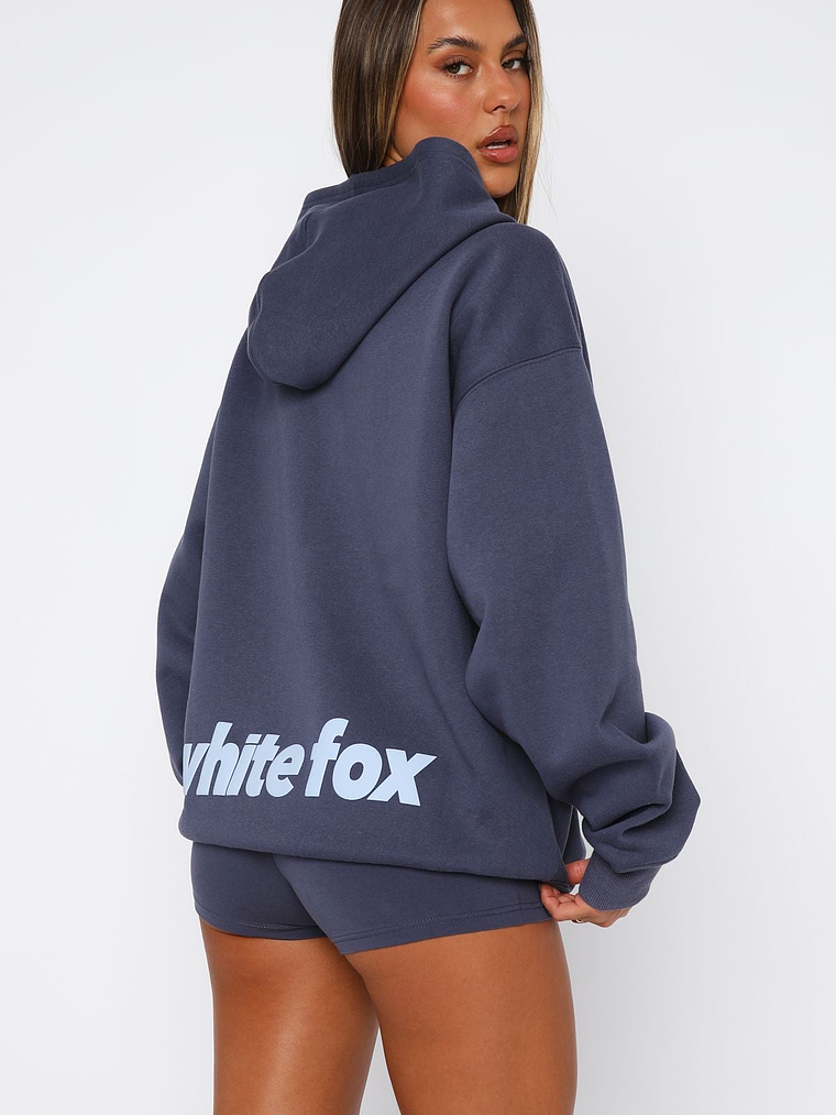 From The Archives Charli Zip Front Hoodie Navy 4