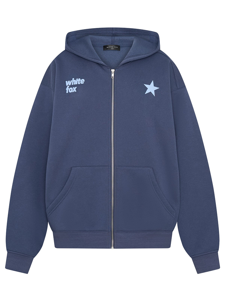 From The Archives Charli Zip Front Hoodie Navy 5