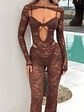 Everly Jumpsuit Dark Chocolate Brown - thumbnail 6