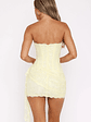 Forever Ever Strapless Lace Mini Dress Lemon - thumbnail 4