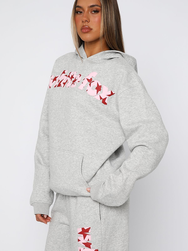 From The Archives Jaxx Oversized Hoodie Dark Grey Marle 4