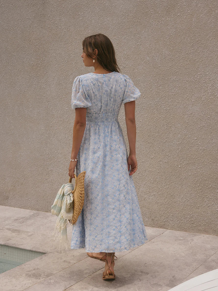 Floral Dreams Maxi Dress Blue 2