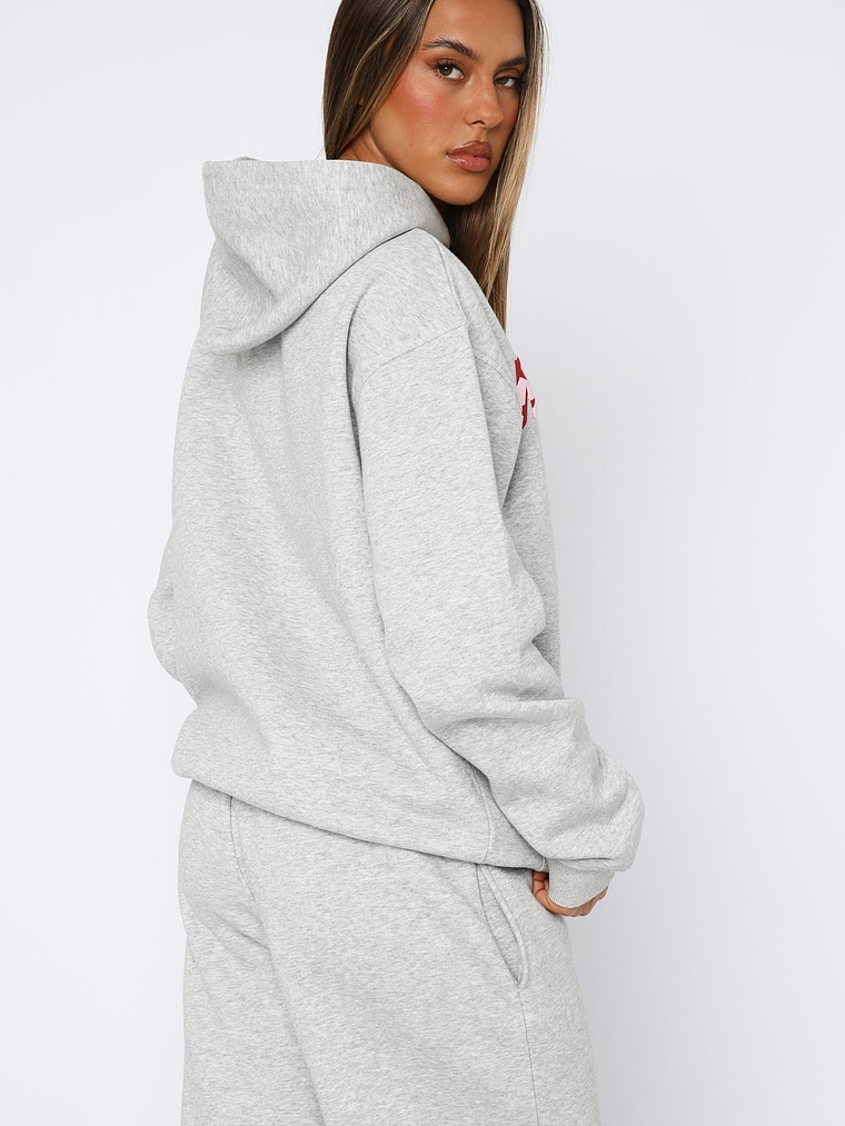 From The Archives Jaxx Oversized Hoodie Dark Grey Marle 5