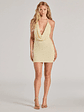 Guinevere Beaded Cowl Halter Mini Dress - thumbnail 12