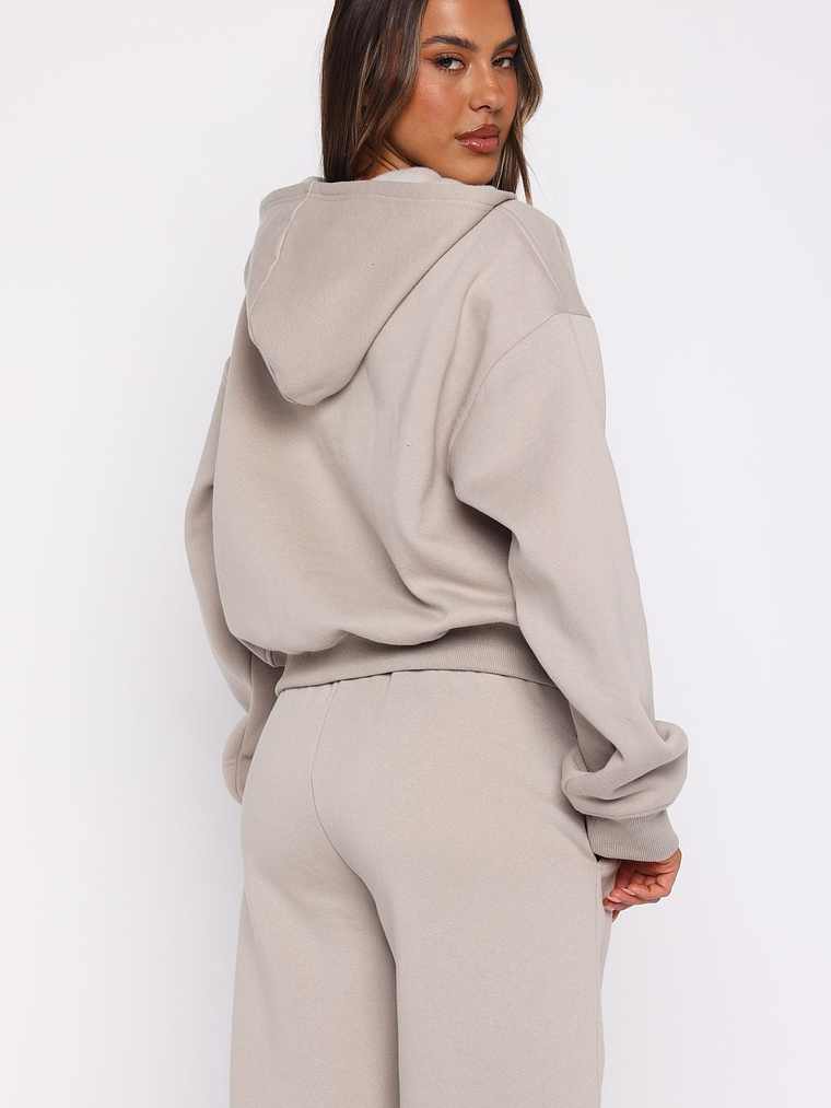 From The Archives Kenzie Boxy Zip Front Hoodie Moon 4