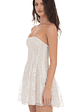 Gold Thread Strapless Fit and Flare Dress in Ivory - thumbnail 3