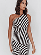 Golden Beach One-Shoulder Asymmetric Top Black Stripe - thumbnail 1