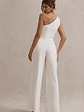 Galilea | Cream Pleated Wide-Leg Trousers - thumbnail 2