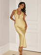 Gold Romance Halter Satin Maxi Dress - thumbnail 14