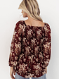 Fenna Smocked Top | Burgundy Floral - thumbnail 4