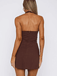 Forever With You Halter Mini Dress Chocolate - thumbnail 4