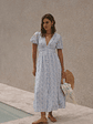 Floral Dreams Maxi Dress Blue - thumbnail 7