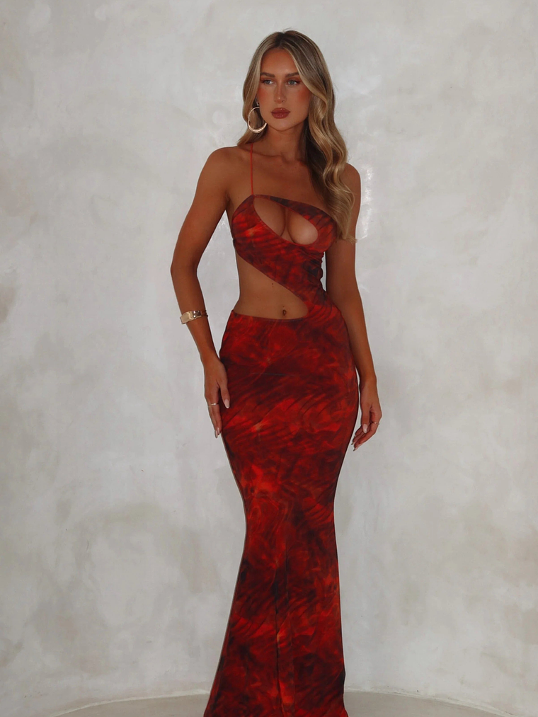 Fern Maxi Dress Orange 1