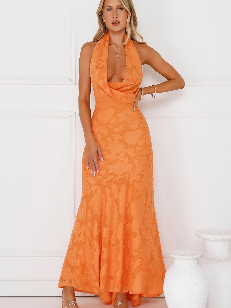 Garden Gems Halter Maxi Dress 1