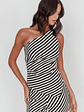 Golden Beach One-Shoulder Asymmetric Top Black Stripe - thumbnail 5