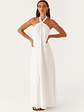 Golden Child Linen Maxi Dress - White - thumbnail 1