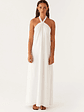 Golden Child Linen Maxi Dress - White - thumbnail 3