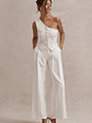 Galilea | Cream Pleated Wide-Leg Trousers - thumbnail 6