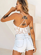 Forget Me Not Criss-Cross Back Lace Bodysuit White - thumbnail 2