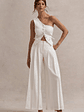 Galilea | Cream Pleated Wide-Leg Trousers - thumbnail 7