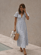 Floral Dreams Maxi Dress Blue - thumbnail 11