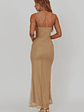Fortune Bust Tie Maxi Dress Gold - thumbnail 3