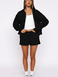 From The Archives Lexi Boxy Zip Front Hoodie Black - thumbnail 5
