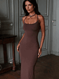 Gypsy Maxi Dress Chocolate - thumbnail 3