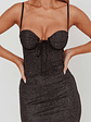 Fortune Bust Tie Maxi Dress Sparkle Black - thumbnail 3