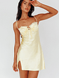 Fortune Lace Trim Bust Tie Mini Dress Butter - thumbnail 1