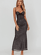 Fortune Bust Tie Maxi Dress Sparkle Black - thumbnail 4