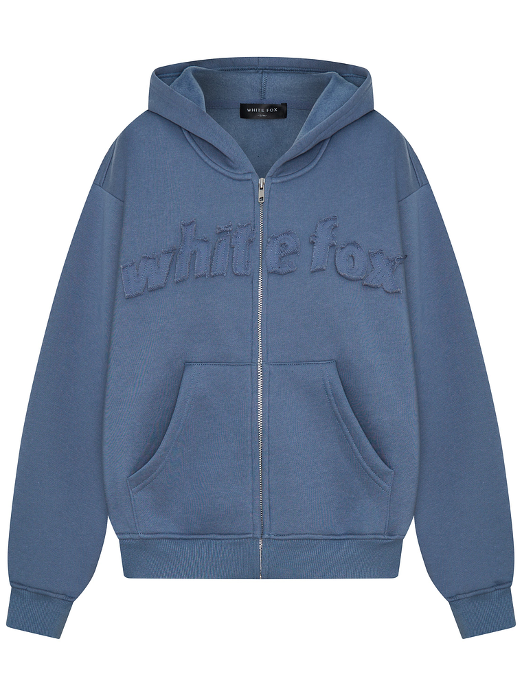 From The Archives Lexi Boxy Zip Front Hoodie Ocean 6