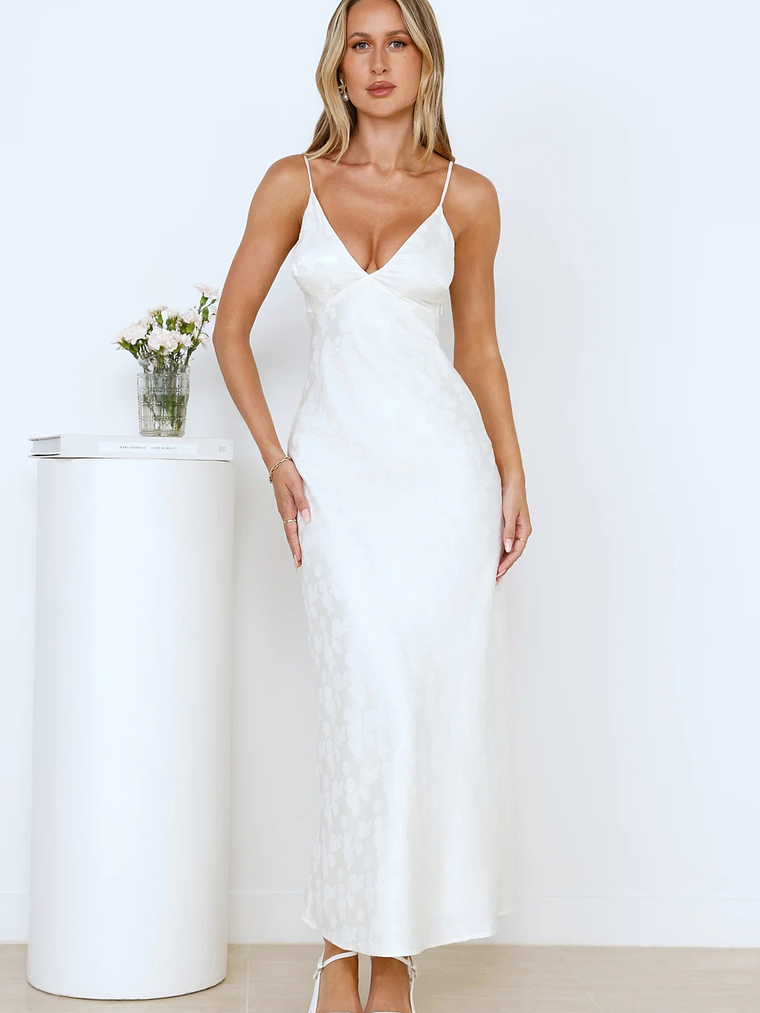 Floral Kiss Satin Maxi Dress 1