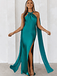 Golden Empress Satin Maxi Dress - thumbnail 2