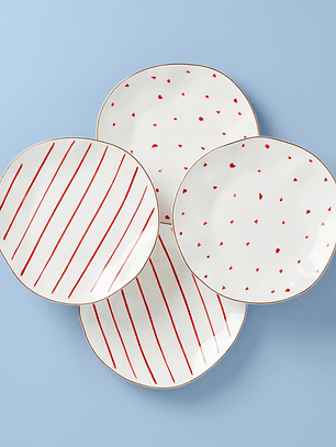 Garnet Bay Dessert Plates, Set of 4