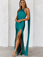 Golden Empress Satin Maxi Dress - thumbnail 5