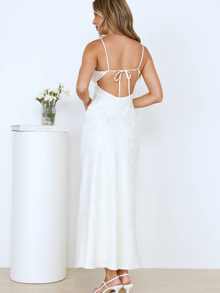 Floral Kiss Satin Maxi Dress 4