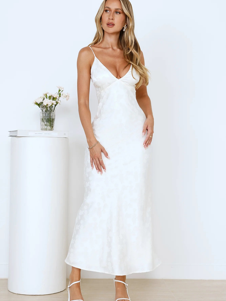 Floral Kiss Satin Maxi Dress 5