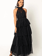 Frances Halterneck Maxi Dress - Black - thumbnail 1