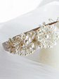 Floral Pearl Wide Headband White - thumbnail 4
