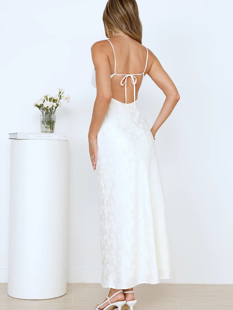 Floral Kiss Satin Maxi Dress 6