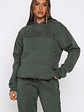 From The Archives Lexi Oversized Hoodie Khaki - thumbnail 2