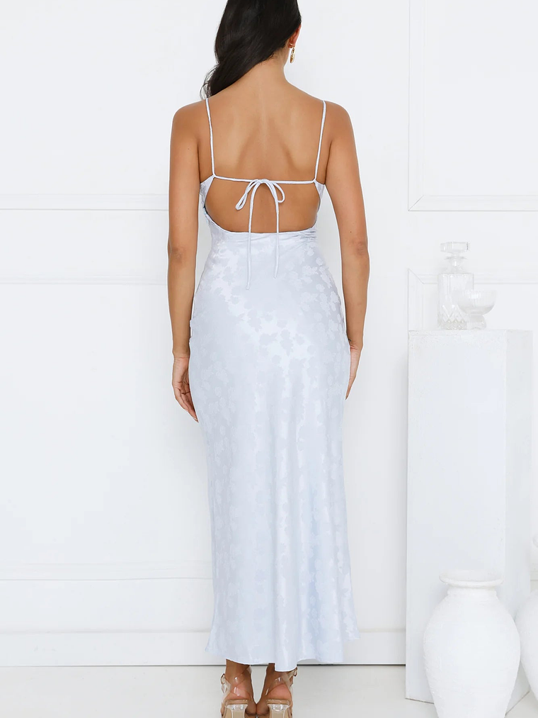 Floral Kiss Satin Maxi Dress 9