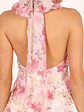 Gardenia Halter Mini Dress - Pink Floral - thumbnail 6