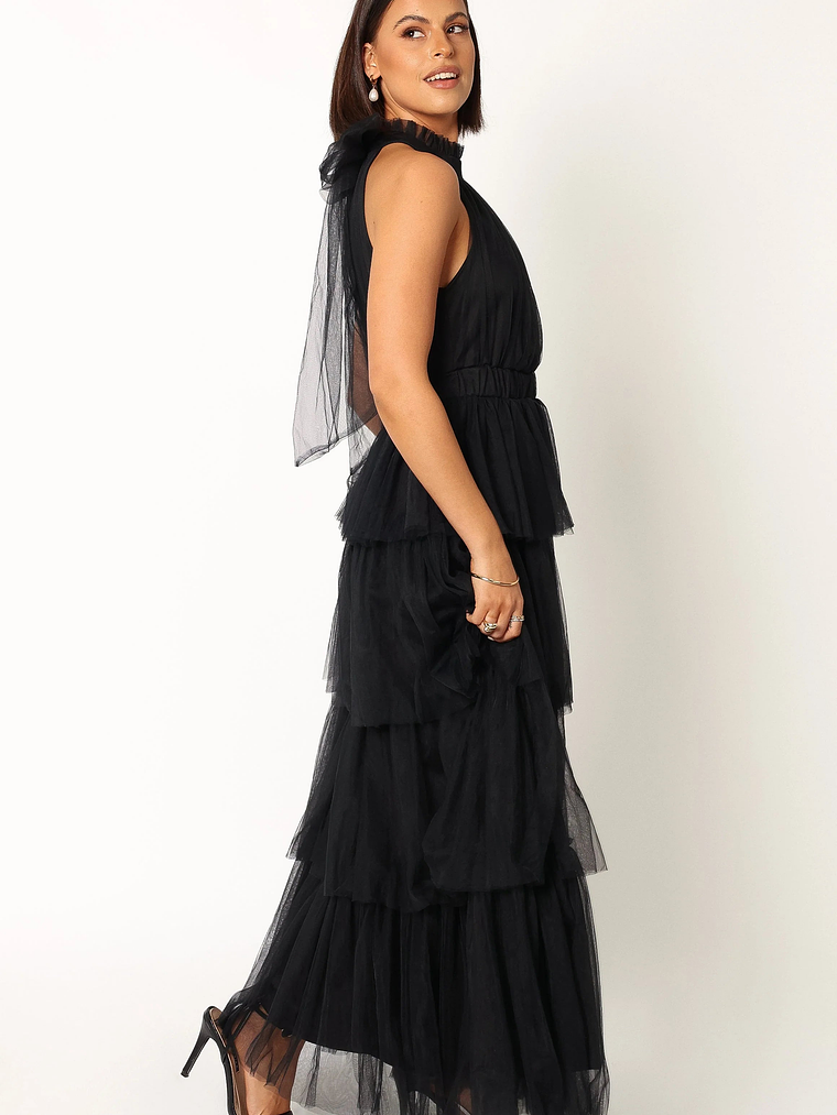 Frances Halterneck Maxi Dress - Black 4