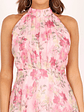 Gardenia Halter Mini Dress - Pink Floral - thumbnail 7