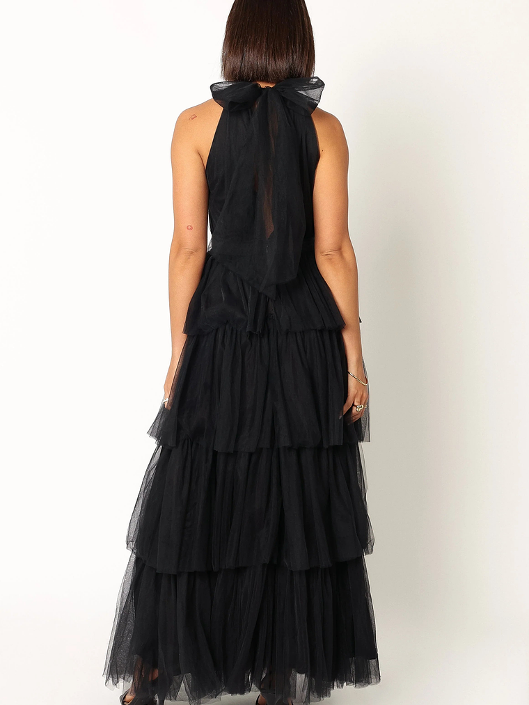 Frances Halterneck Maxi Dress - Black 5