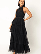 Frances Halterneck Maxi Dress - Black - thumbnail 6