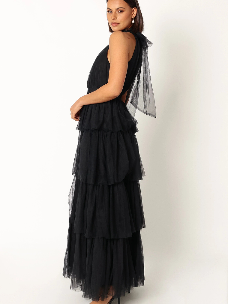 Frances Halterneck Maxi Dress - Black 7