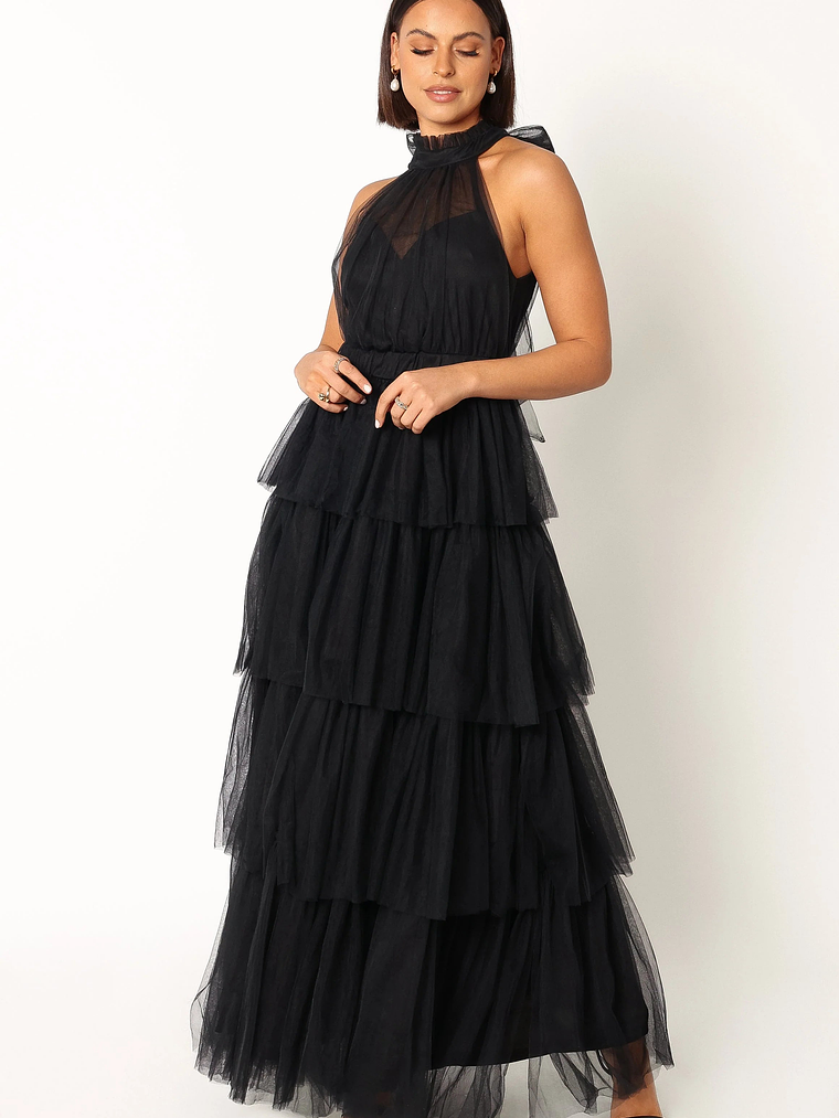 Frances Halterneck Maxi Dress - Black 8
